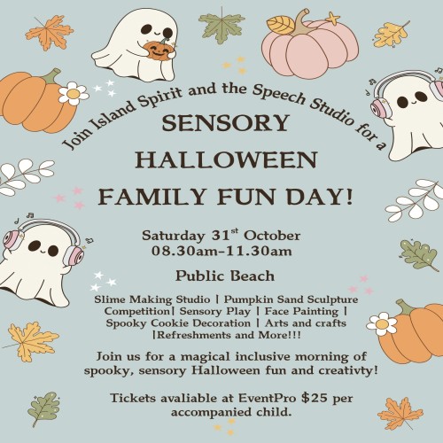 Orange Blue Cute Illustrative Kids Halloween Party Poster - 1
